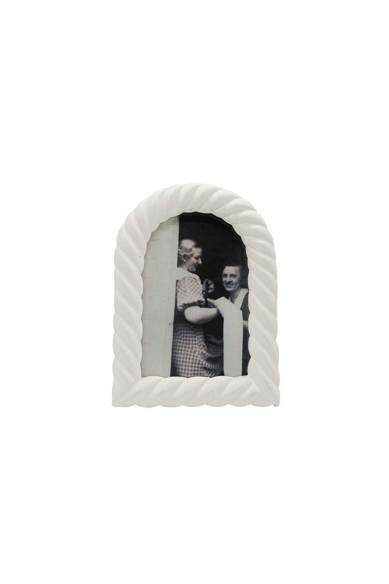 4x6 Olin Braided Arched White Decorative Photo Picture Frame, Main, color, White
