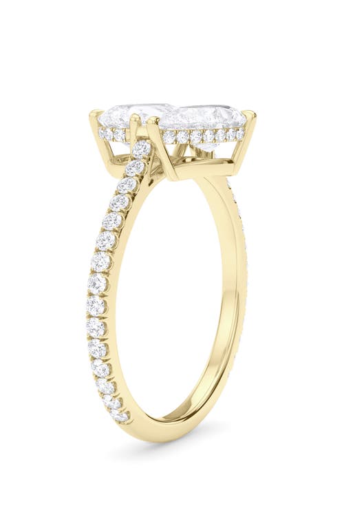Hautecarat Twin Pear Cut Pavé Lab Grown Diamond Ring