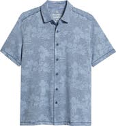 Tommy Bahama Costa Wave Twilight Canopy Seersucker Stripe IslandZone® Short Sleeve Button-Up Shirt