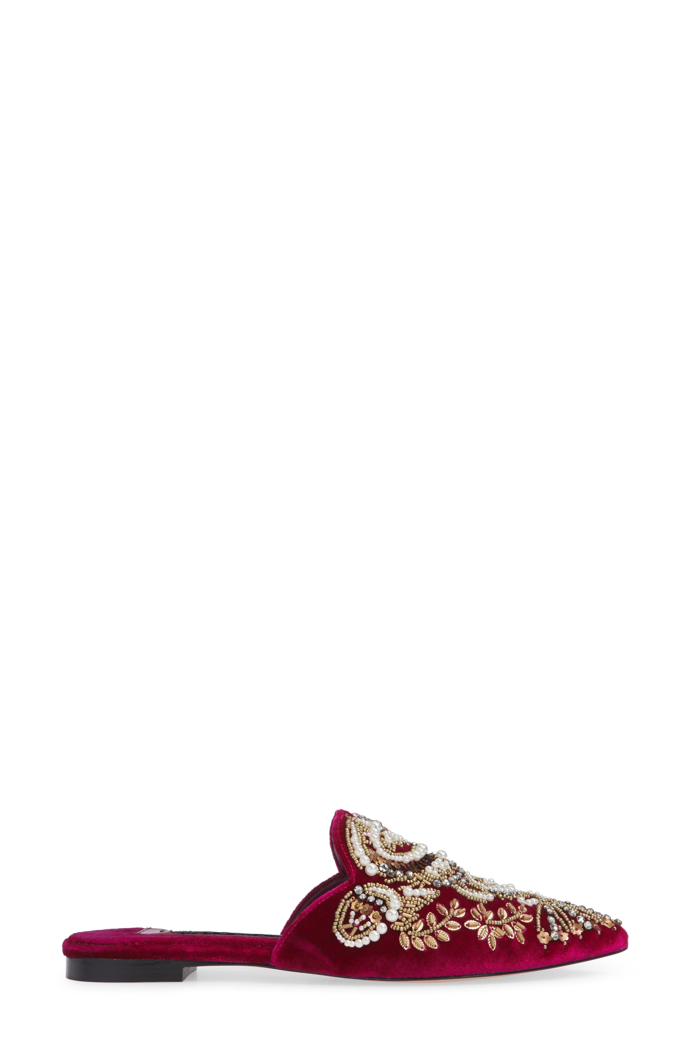 Alice + Olivia Urtin Embellished Loafer Mule, Alternate, color, 