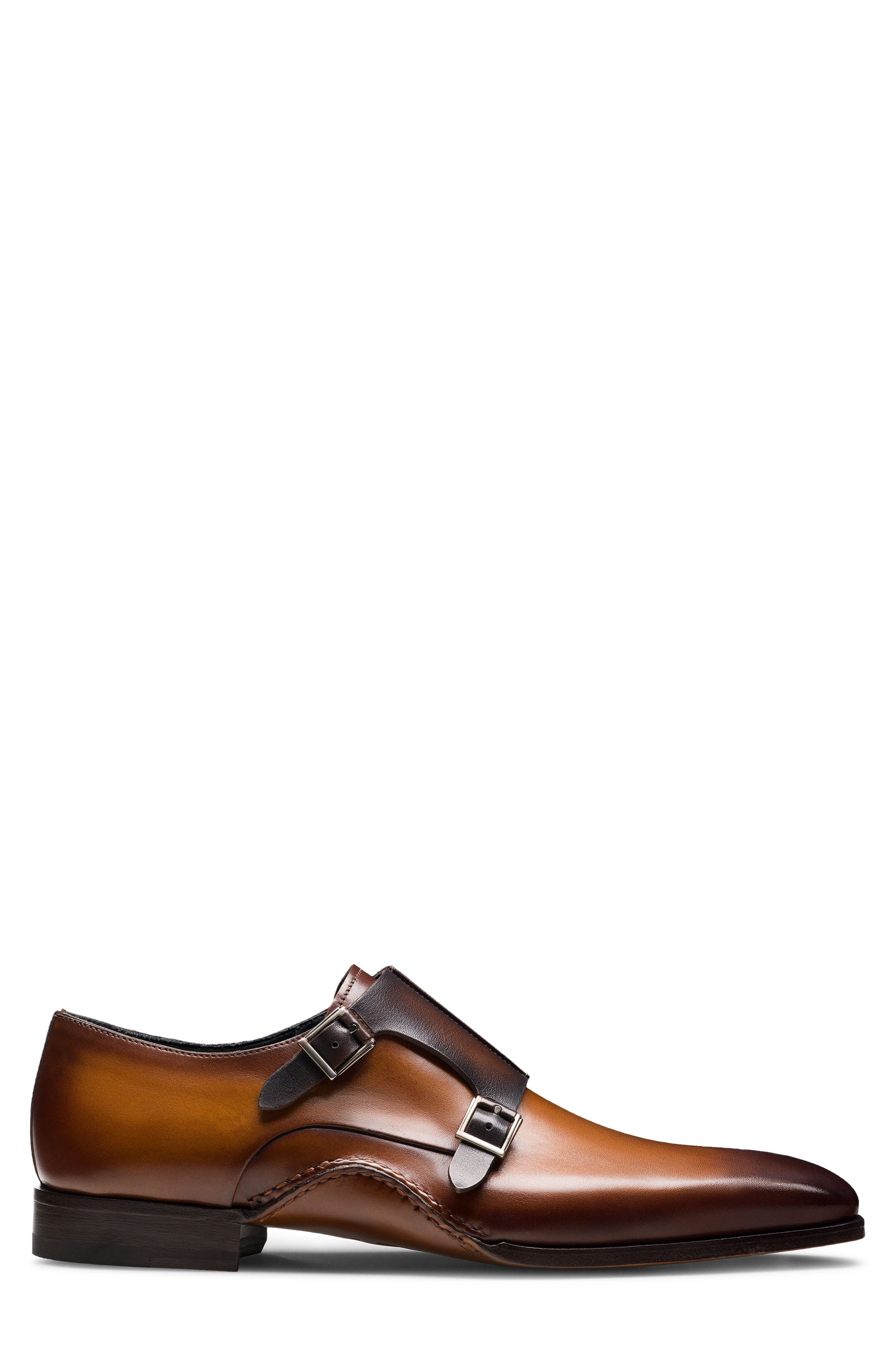 Lloyd 1901 Double Monk Strap Shoe, Alternate, color, CUERO/ BROWN