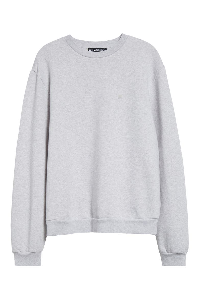 Faihra U Face Patch Fleece Sweatshirt, Alternate, color, PALE GREY MELANGE