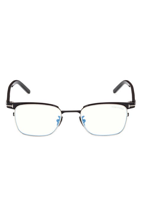 49mm Small Square Blue Light Blocking Reading Glasses