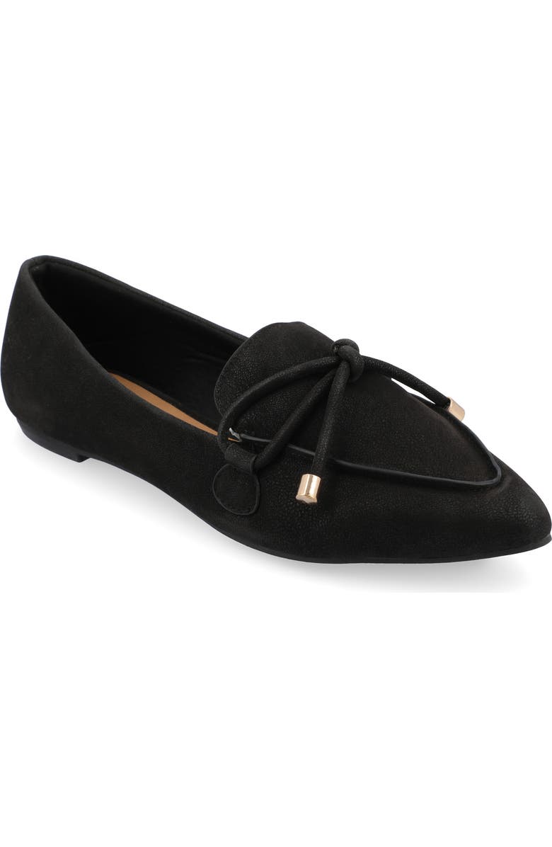 Journee Collection Muriel Flat - Narrow Width, Main, color, Black