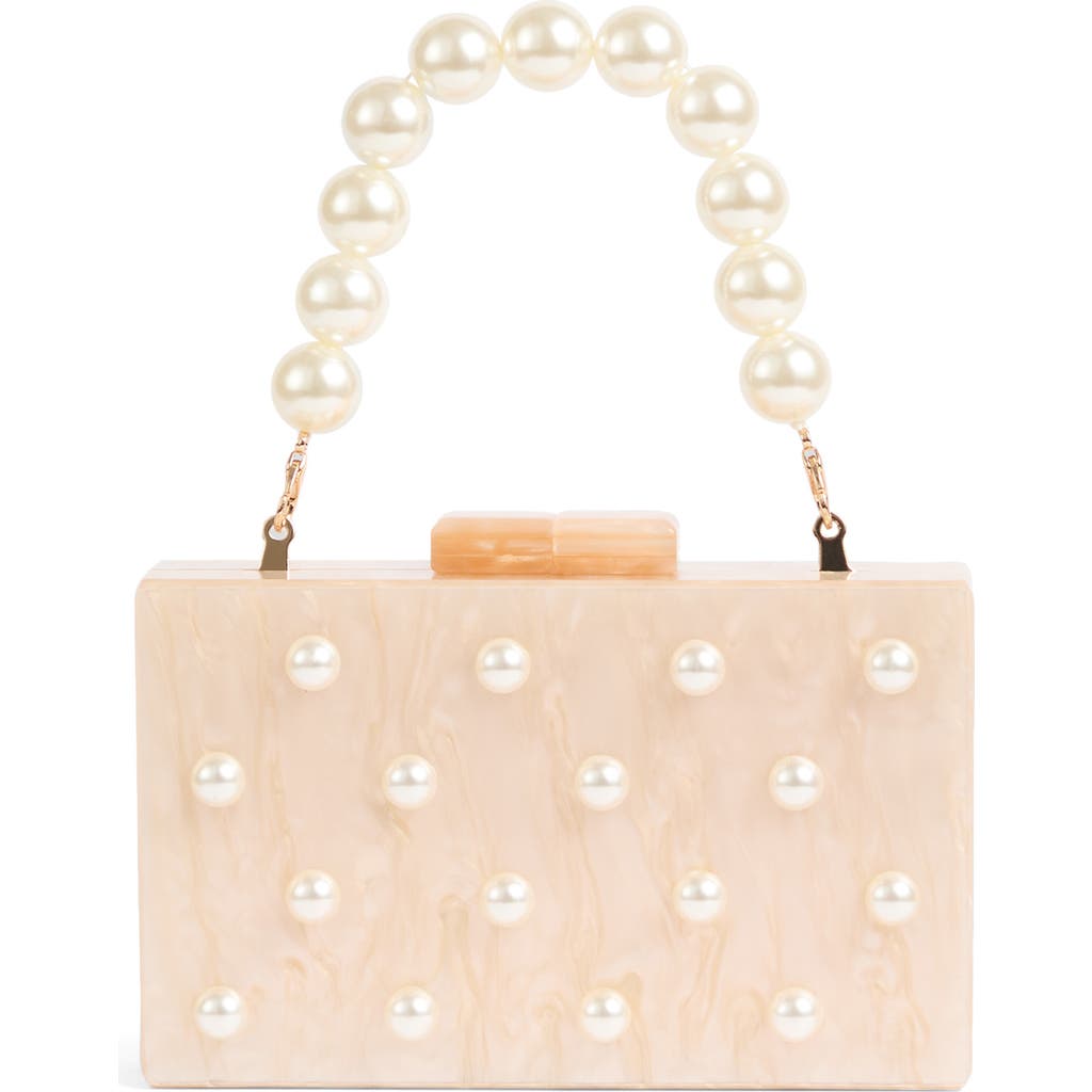 Lk Bennett Malia Clutch In Pink/cream