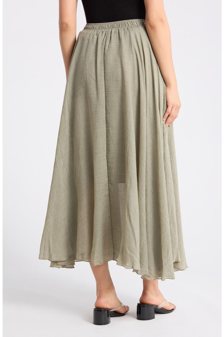 Gauze Skirt, Alternate, color, HT MOSS