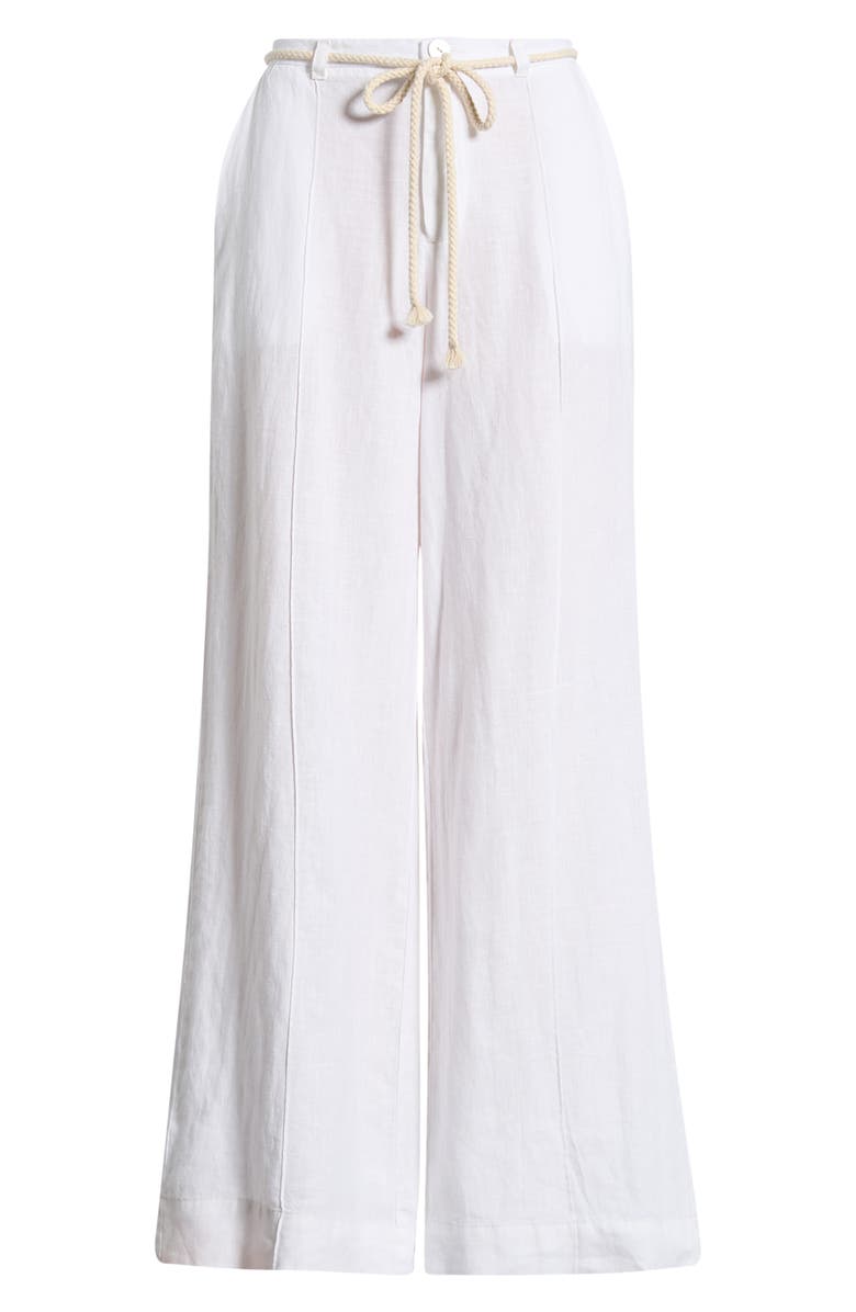 Bella Dahl Pintuck Linen Pants, Alternate, color, White