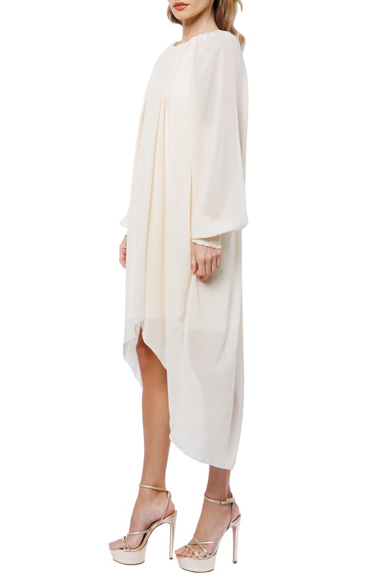Joni Long Sleeve High-Low Dress, Alternate, color, CREAM