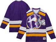 Mitchell & Ness Women's Mitchell & Ness Purple Minnesota Vikings Big Face 7.0 Long Sleeve Jersey T-Shirt