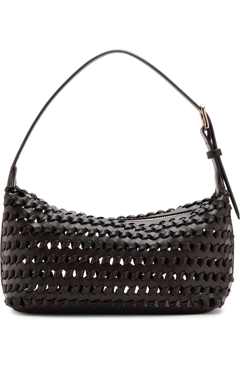 MANGO Braided Faux Leather Shoulder Bag, Main, color,