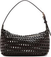 MANGO Braided Faux Leather Shoulder Bag