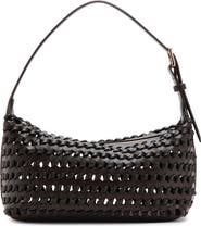 MANGO Braided Faux Leather Shoulder Bag