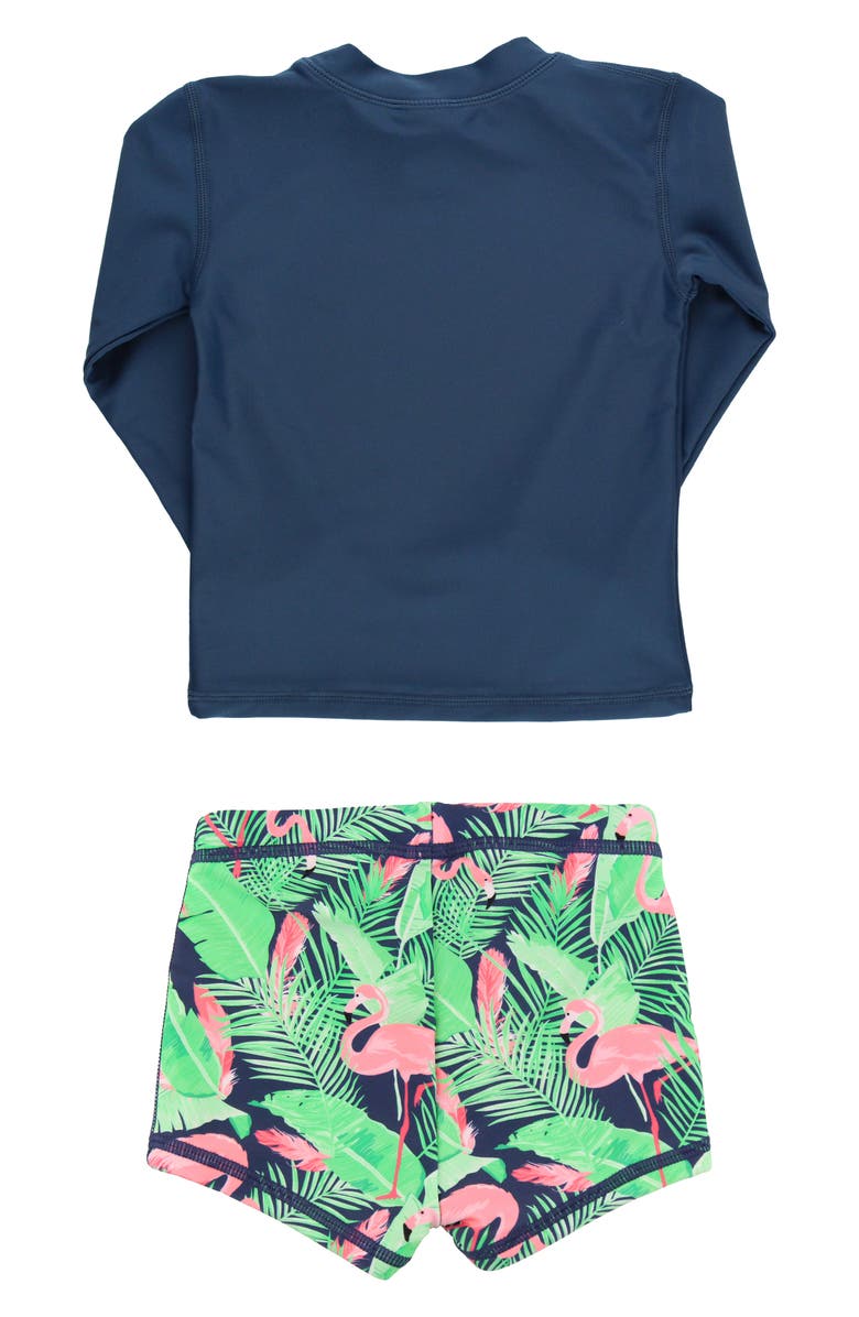 RuggedButts Long Sleeve Two-Piece Rashguard Swimsuit, Alternate, color, 