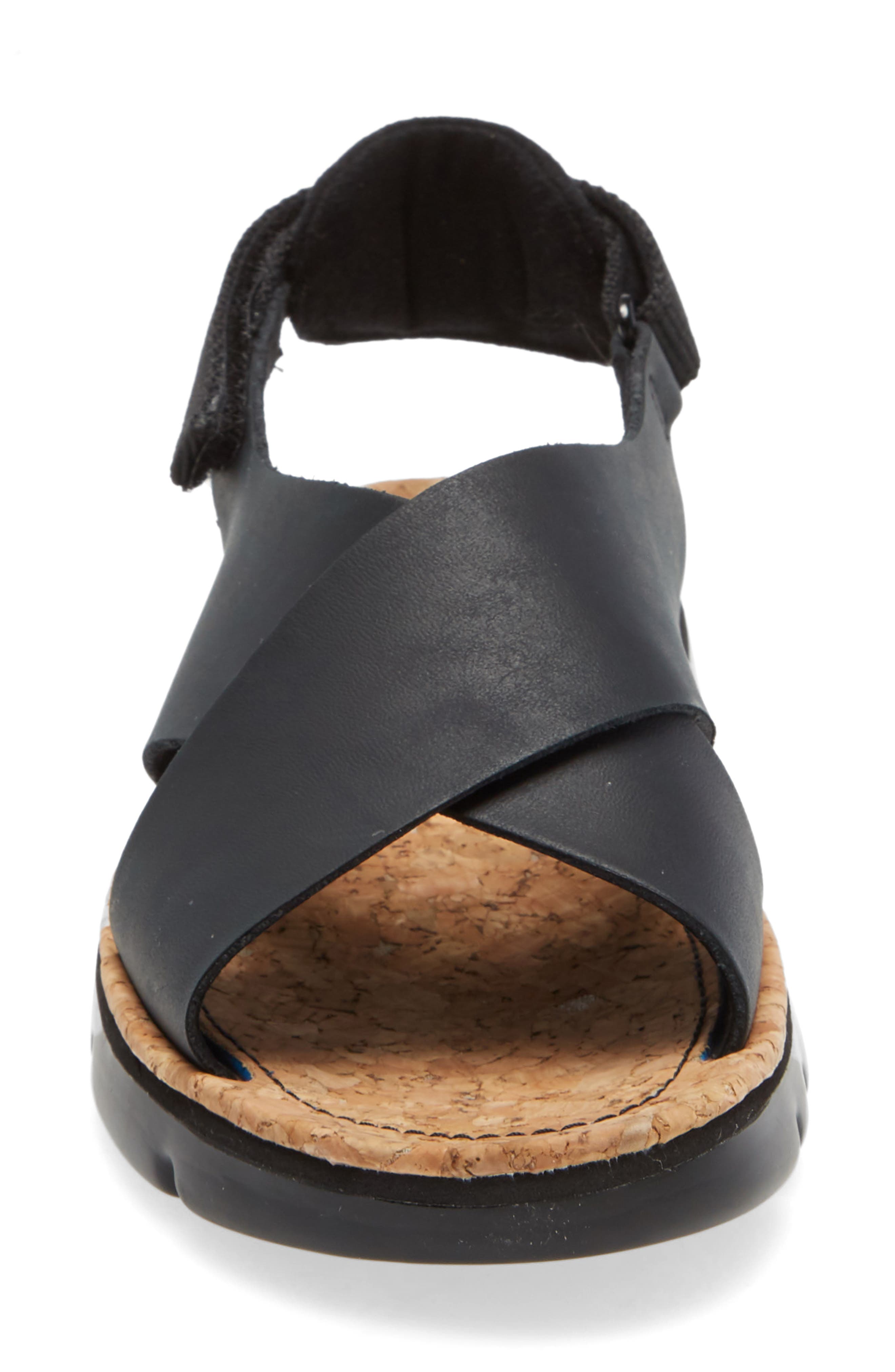 Camper Oruga Slingback Sandal, Alternate, color, Black/ Beige Leather