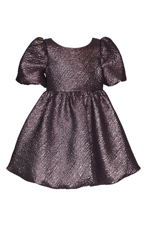 Kids' Lamé Bubble Sleeve Party Dress (Big Kid)