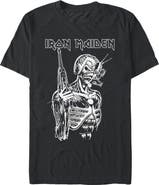 Iron Maiden Men's Iron Maiden Monochrome Somewhere in Time Graphic T-Shirt