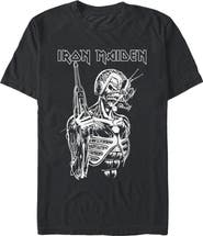 Iron Maiden Mens Iron Maiden Monochrome Somewhere in Time T Shirt