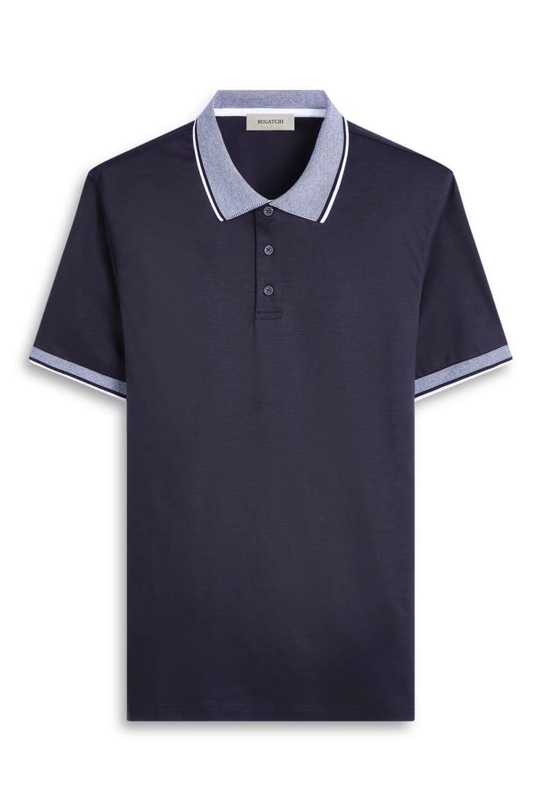 Tipped Pima Cotton Piqué Polo, Alternate, color, BLACK
