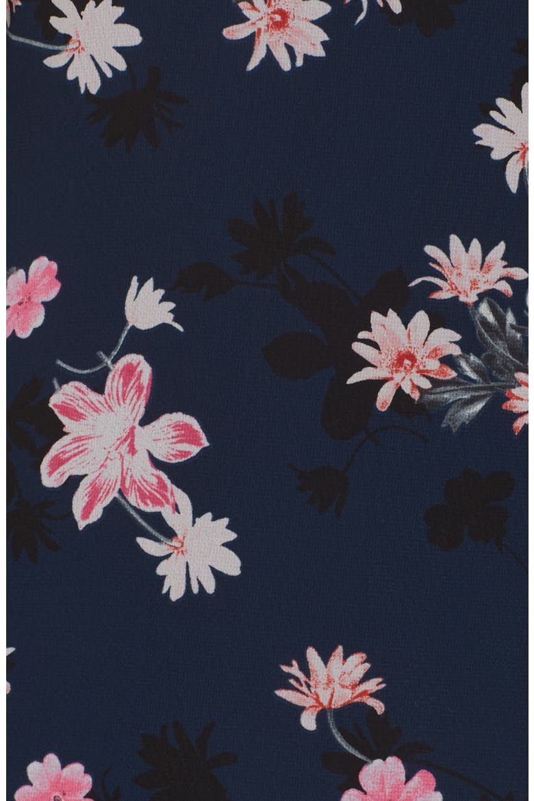 Floral Print Bell Sleeve Dress, Alternate, color, NAVY