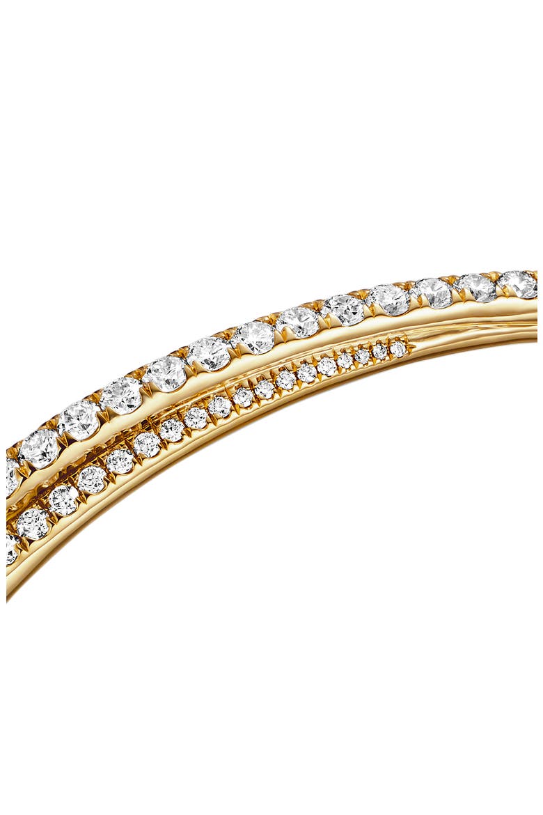 Pavé Crossover Two Row Bracelet in 18K Yellow Gold with Diamonds, 5.5mm, Alternate, color, 18K YELLOW GOLD