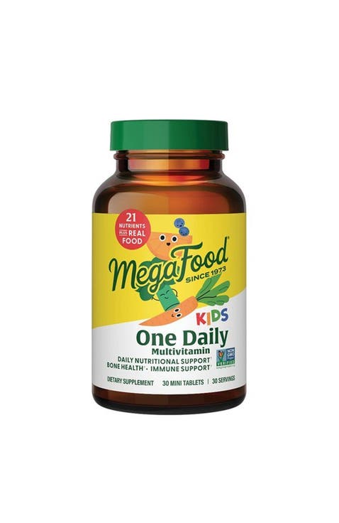 Kids One Daily Multivitamin with Zinc, Vitamin C, B & D3, Vegetarian, Non GMO, 30 Mini Tablets