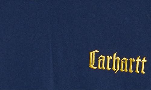 Carhartt Work In Progress Schooling Cotton Graphic T-shirt In Blue
