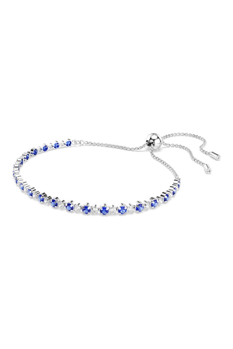 Matrix Slider Tennis Bracelet, Alternate, color, BLUE/ SILVER