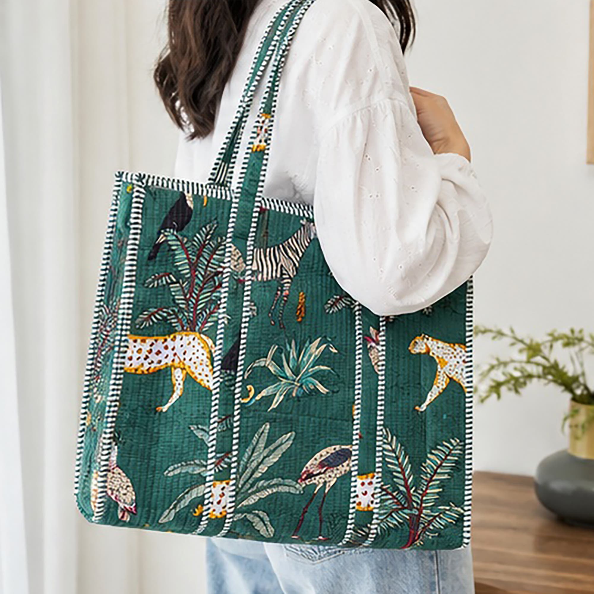 Jungle Tote Bag, Alternate, color, Green