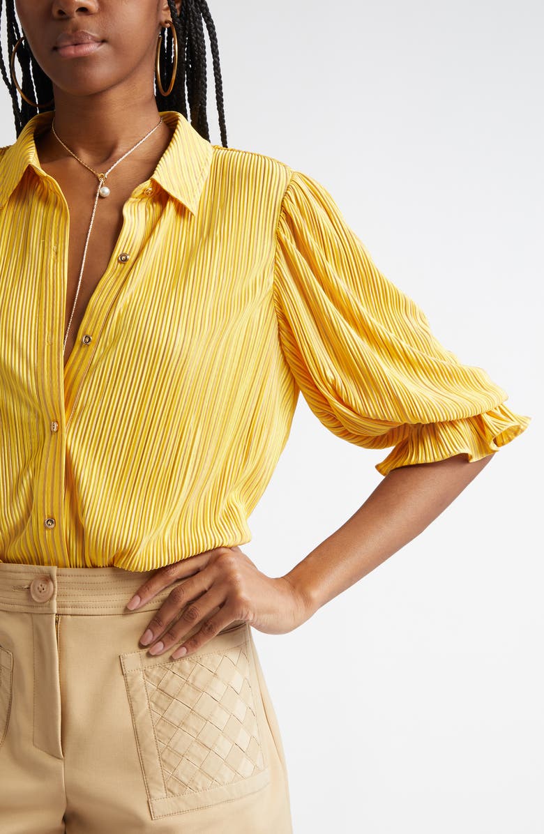 Ramy Brook Dina Pleated Bodysuit, Alternate, color, 