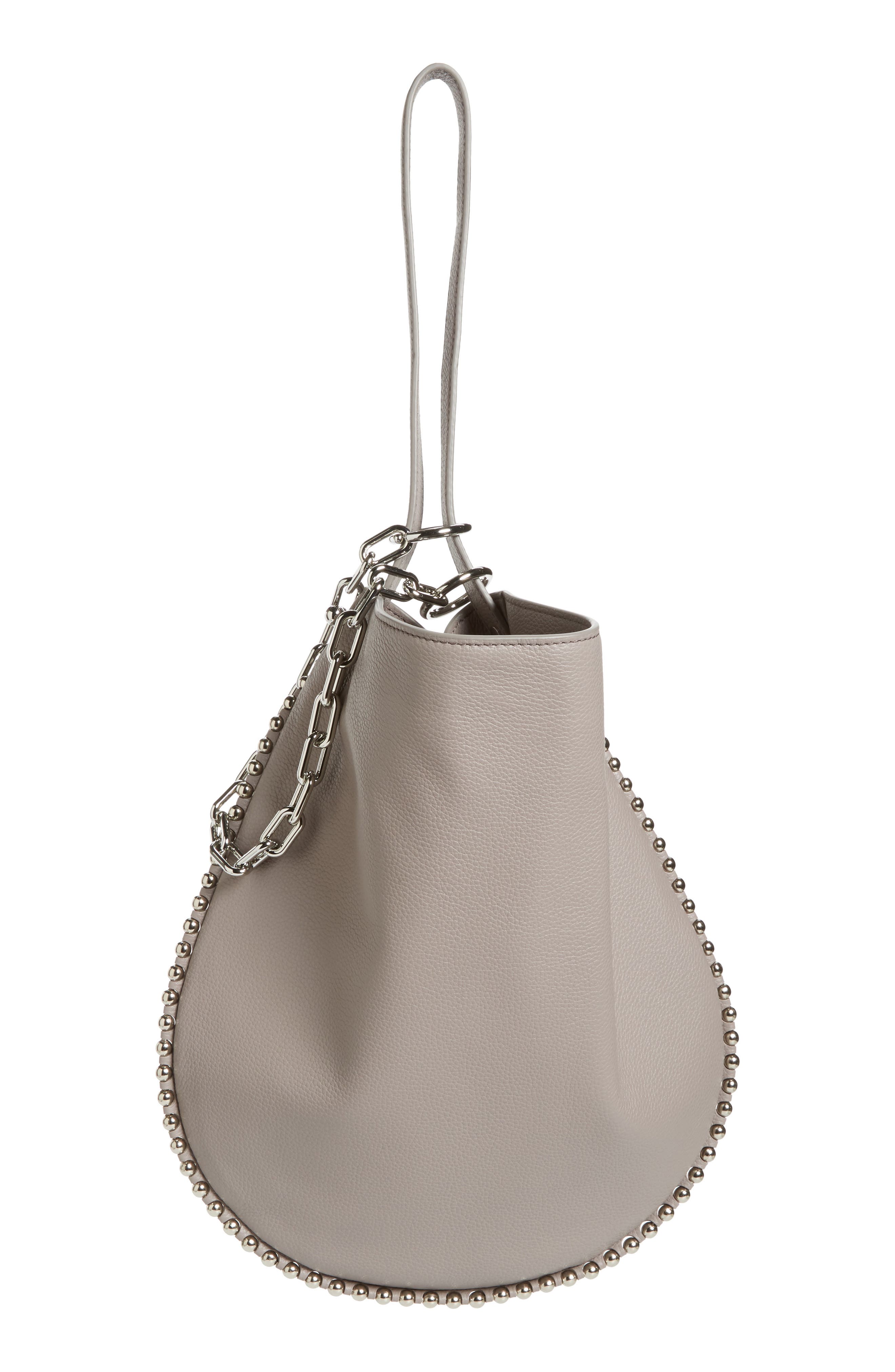 Alexander Wang Roxy Studded Leather Hobo Bag, Main, color, 