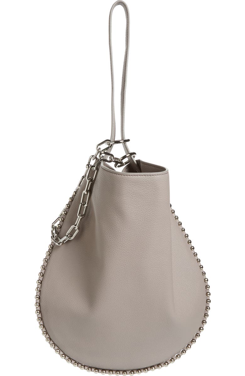 Alexander Wang Roxy Studded Leather Hobo Bag, Main, color,