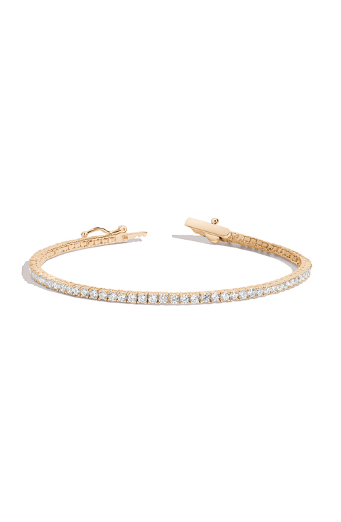 Lab Grown White Sapphire Tennis Bracelet