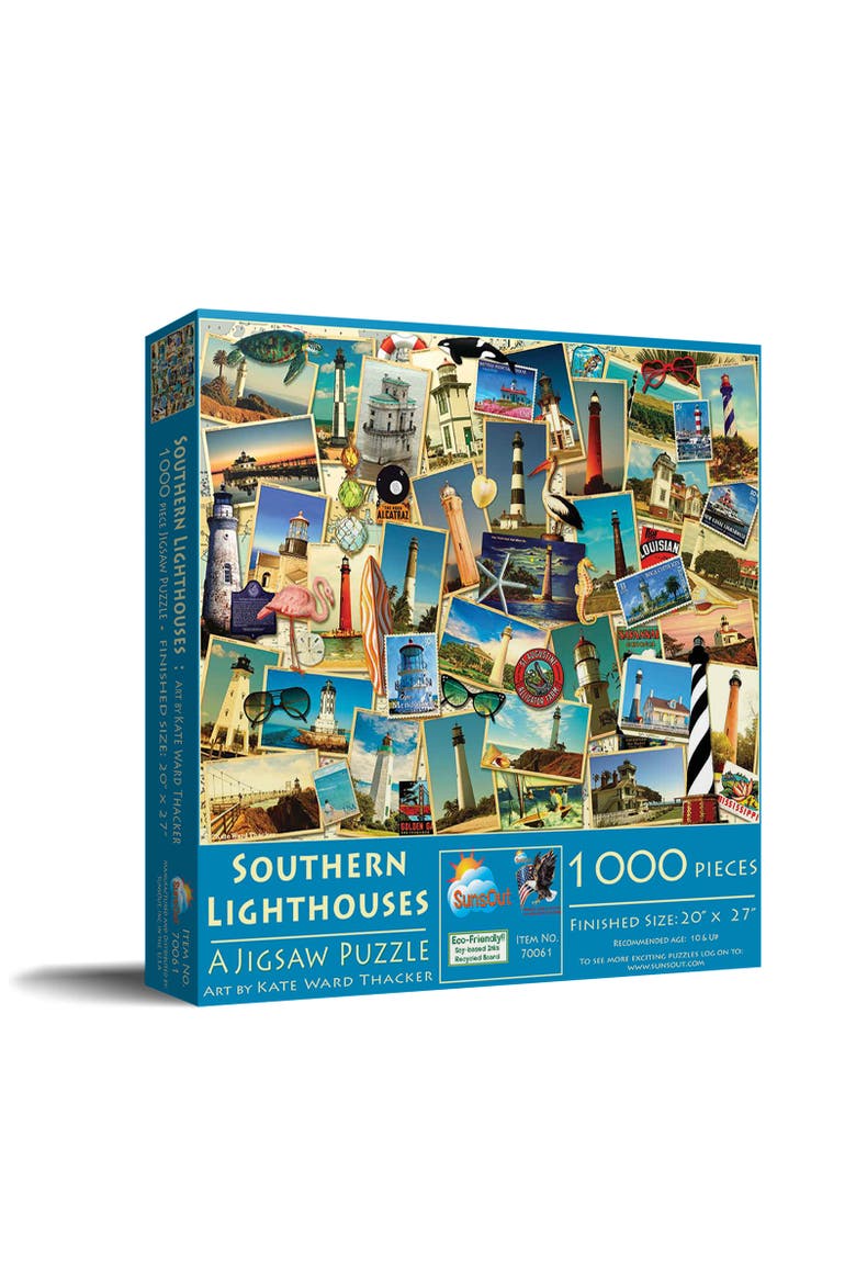 Southern Lighthouses 1000 piece Jigsaw Puzzle for Adults, Main, color, Multicolor