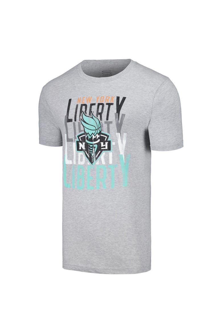 Unisex Stadium Essentials Heather Gray New York Liberty Dedication T-Shirt, Alternate, color, Heather Gray