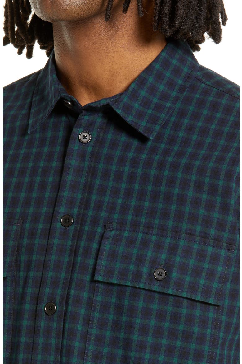 Avenir Flannel Check Shirt, Alternate, color, NAVY