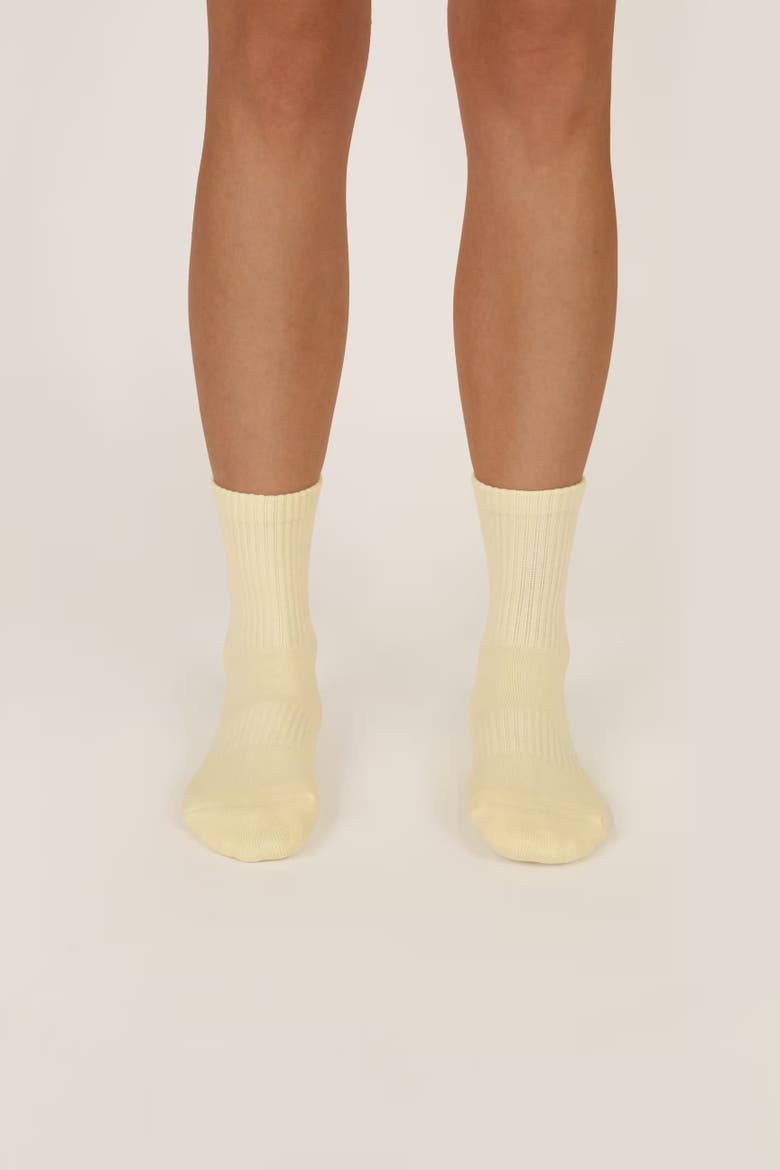 Butter Classic Crew Grip Socks, Alternate, color, Butter
