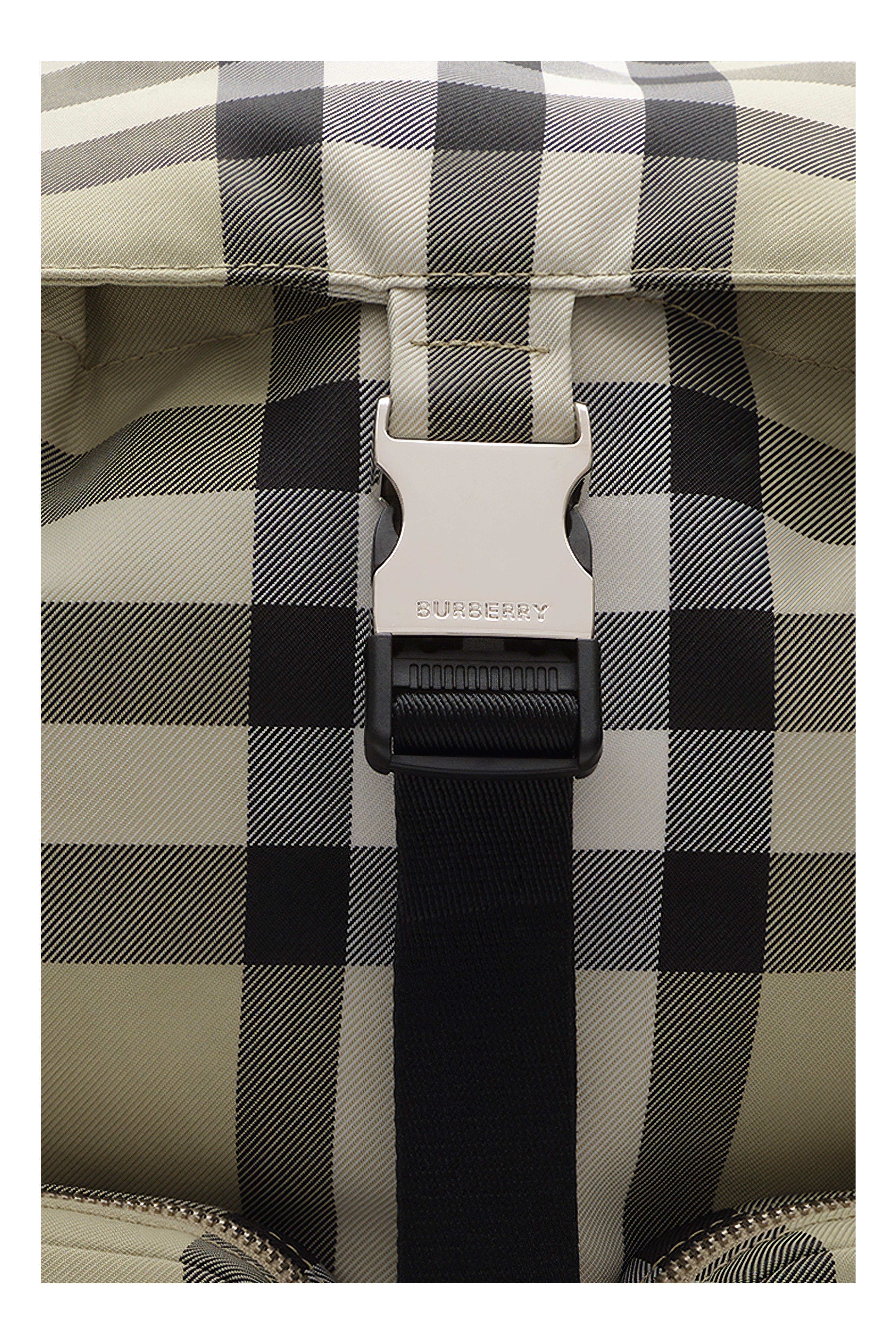 Burberry Medium Check Backpack, Alternate, color, Lichen Beige