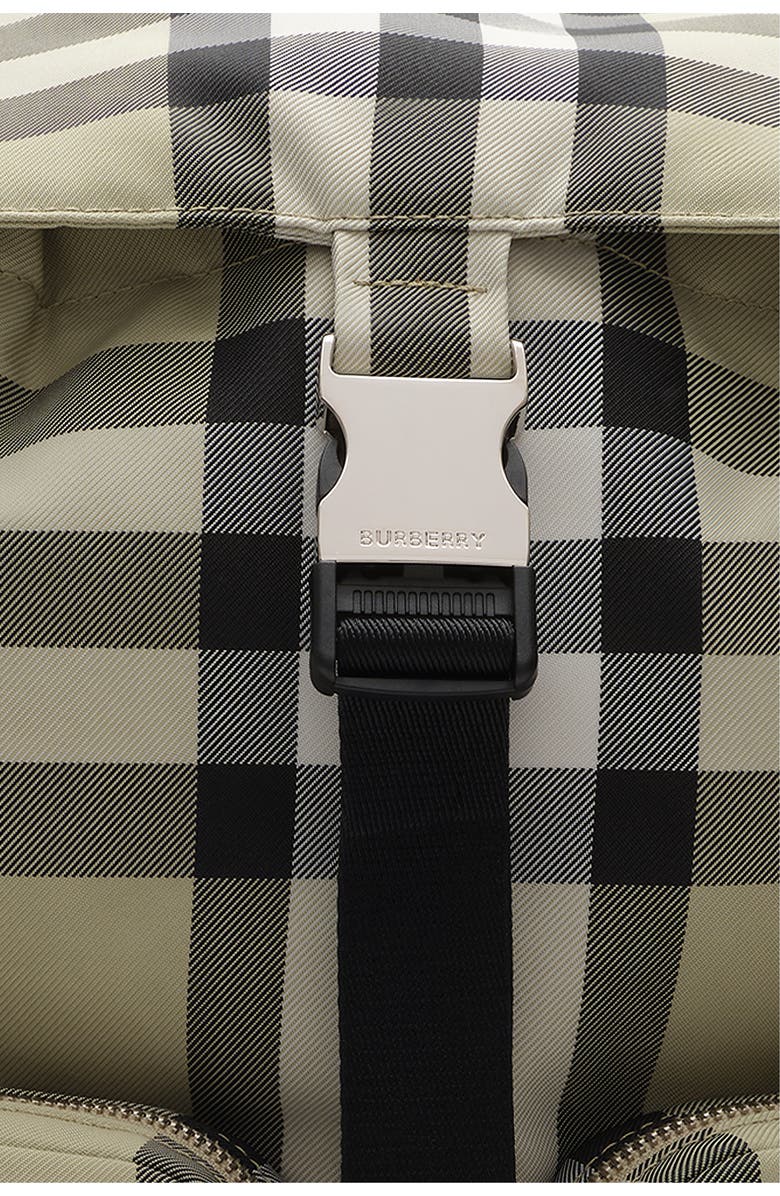 Burberry Medium Check Backpack, Alternate, color, Lichen Beige