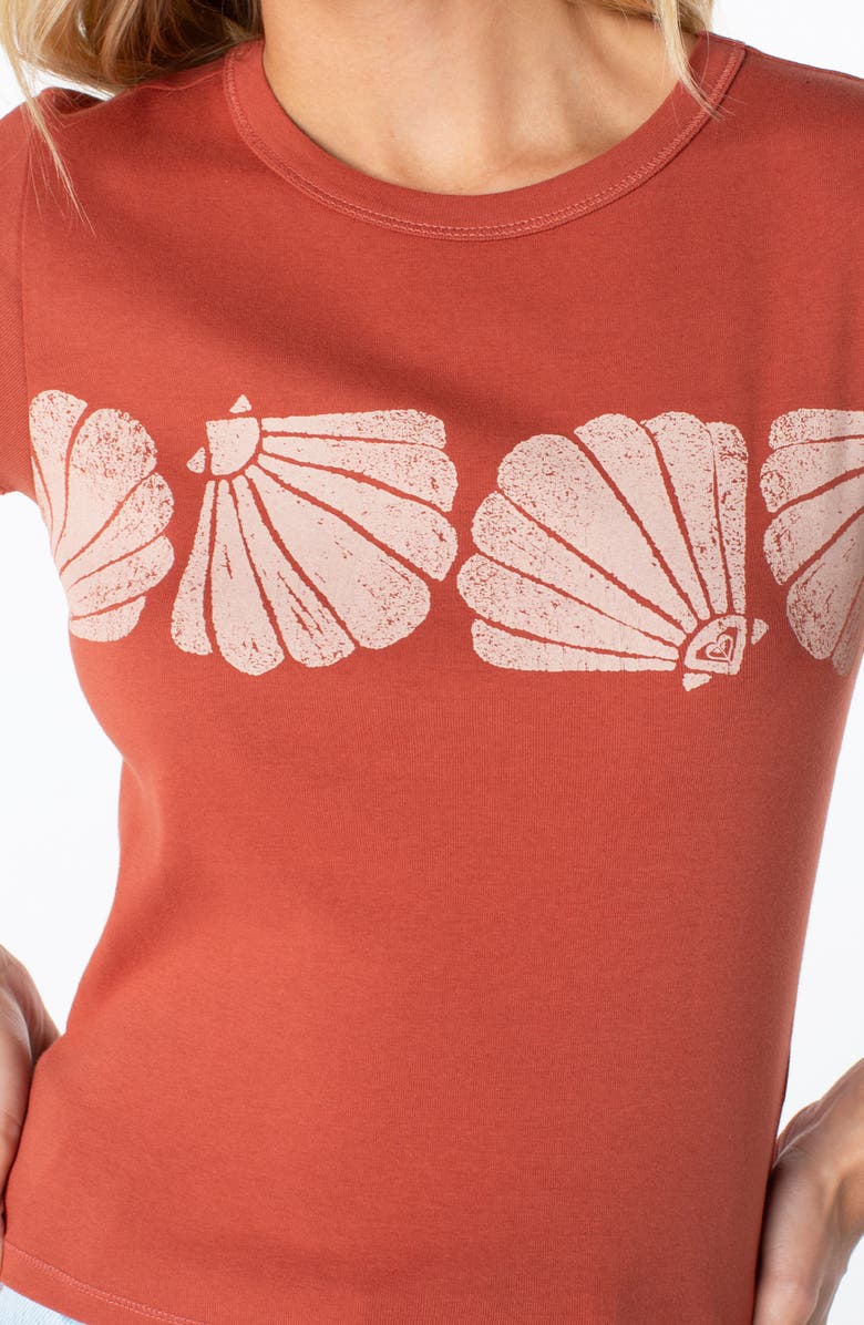 Roxy Shell Band '90s Graphic Baby Tee, Alternate, color,