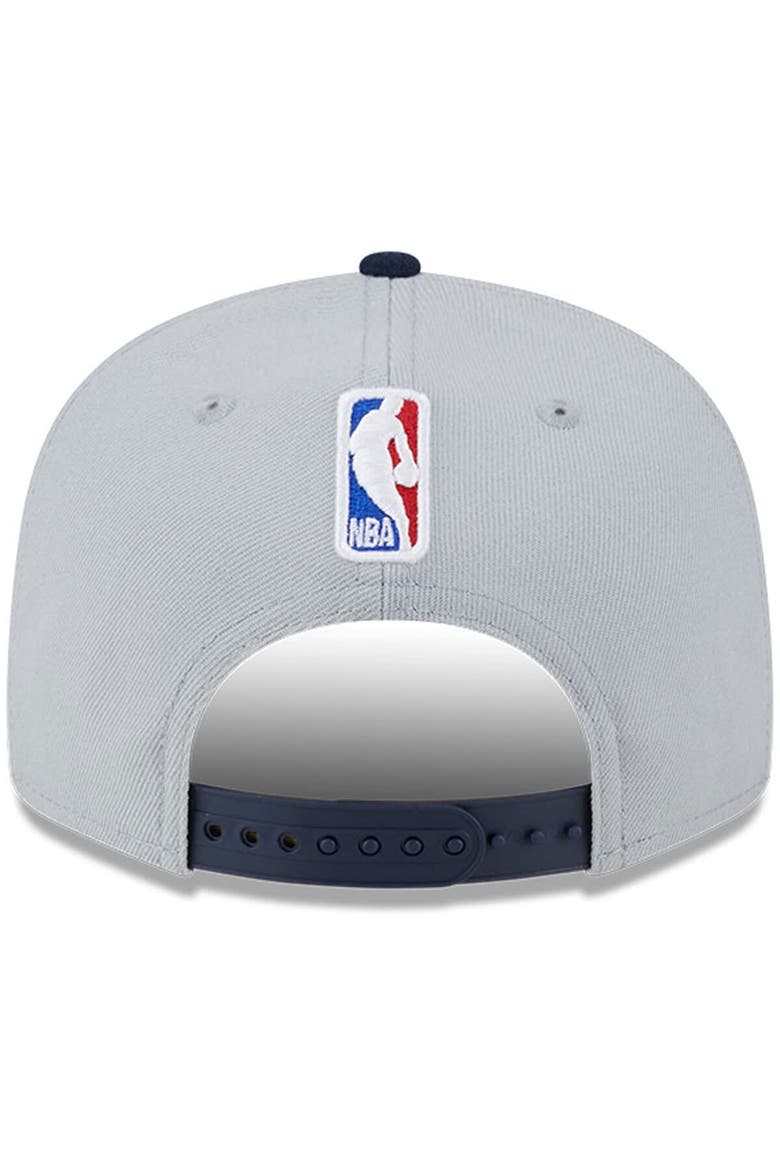 Men's New Era Gray/Navy Washington Wizards Tip-Off Two-Tone 9FIFTY Snapback Hat, Alternate, color, Gray