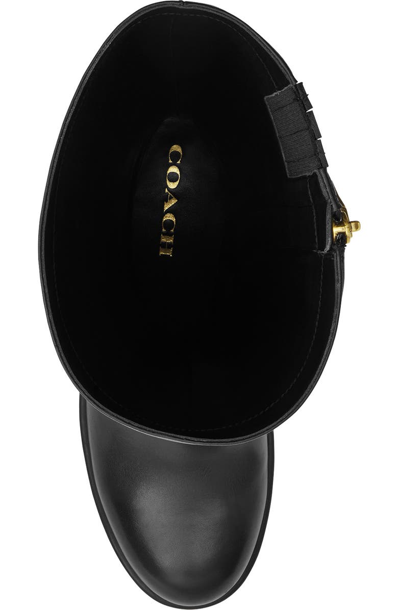 COACH Natasha Leather Knee High Platform Boot, Alternate, color,