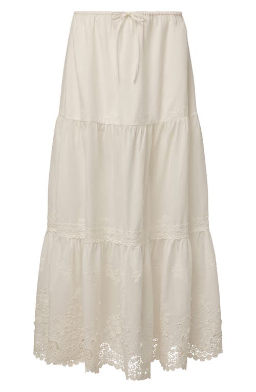 Weworewhat Cotton Tiered Maxi Skirt