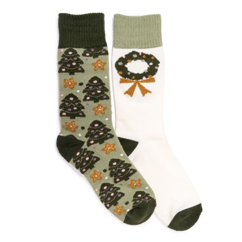 Women's 2 Pair Pack Novelty Cozy Lounge Socks