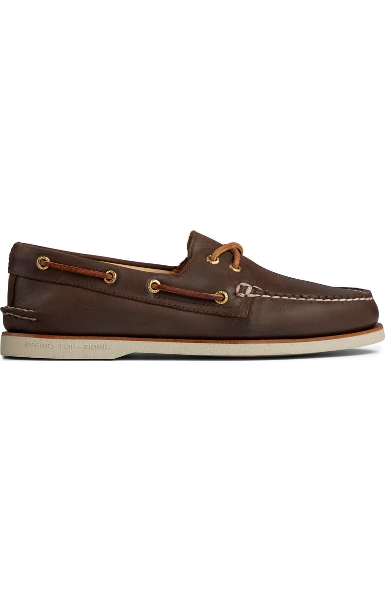 Sperry Gold Cup Authentic Original Boat Shoe, Alternate, color, Dark Brown Leather