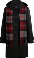 London Fog Short Raincoat with Scarf
