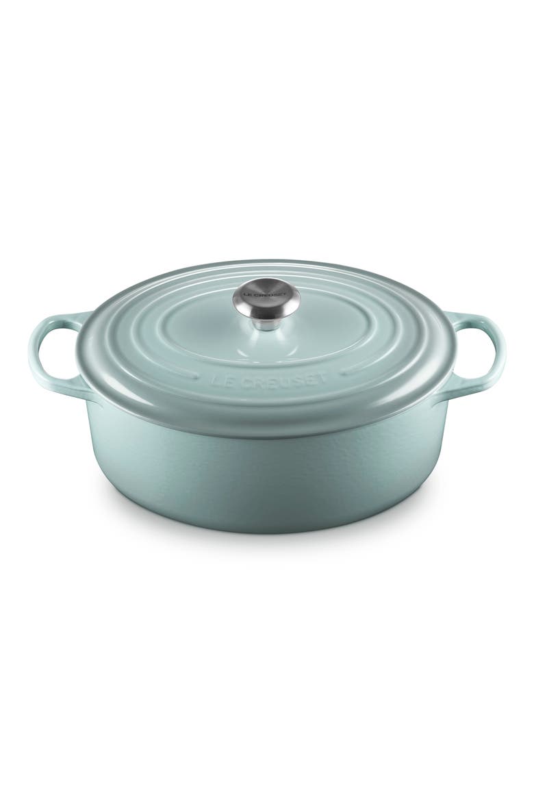 Signature 9-Piece Enameled Cast Iron Set, Alternate, color, SEA SALT