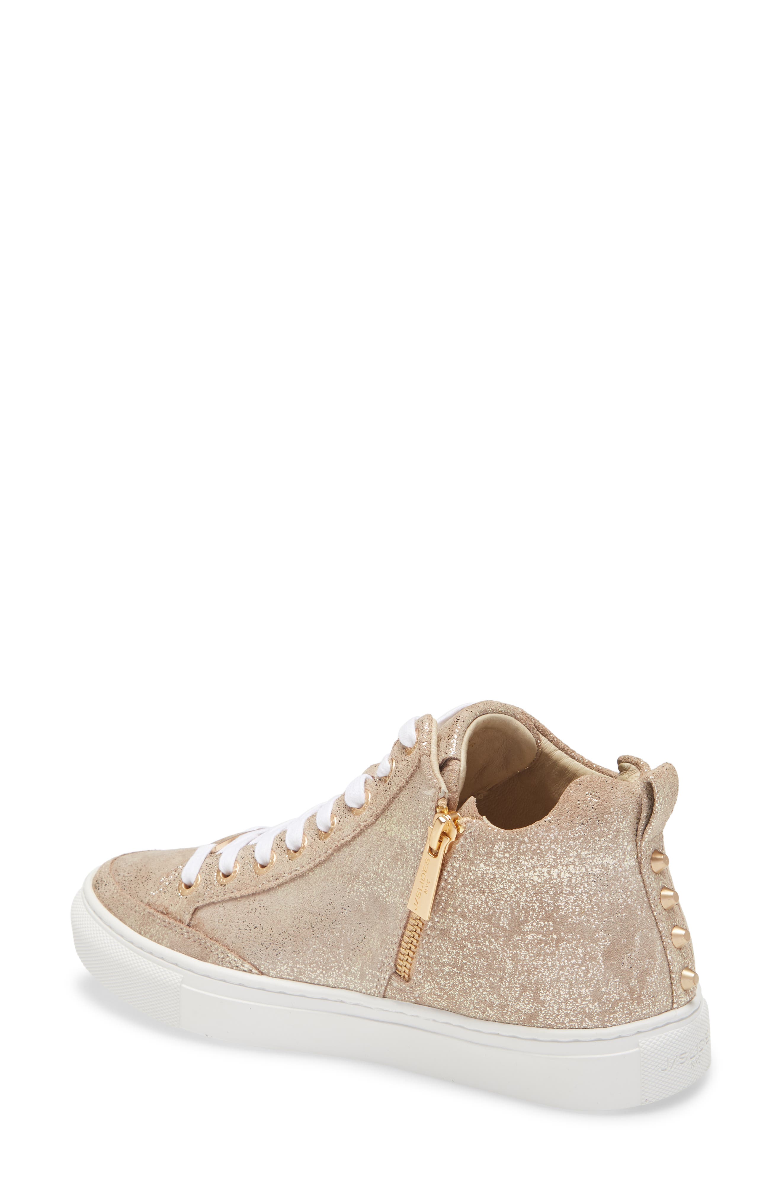Ludlow Platform High Top Sneaker, Alternate, color, GOLD LEATHER