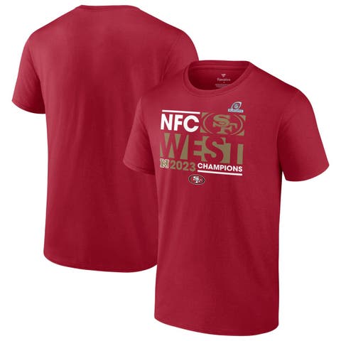 Men's Fanatics Branded  Scarlet San Francisco 49ers 2023 NFC West Division Champions Big & Tall Conquer T-Shirt