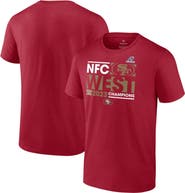 FANATICS Men's Fanatics Branded  Scarlet San Francisco 49ers 2023 NFC West Division Champions Big & Tall Conquer T-Shirt