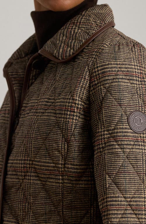 Ralph Lauren Lauren Quilted Jacket In Brown